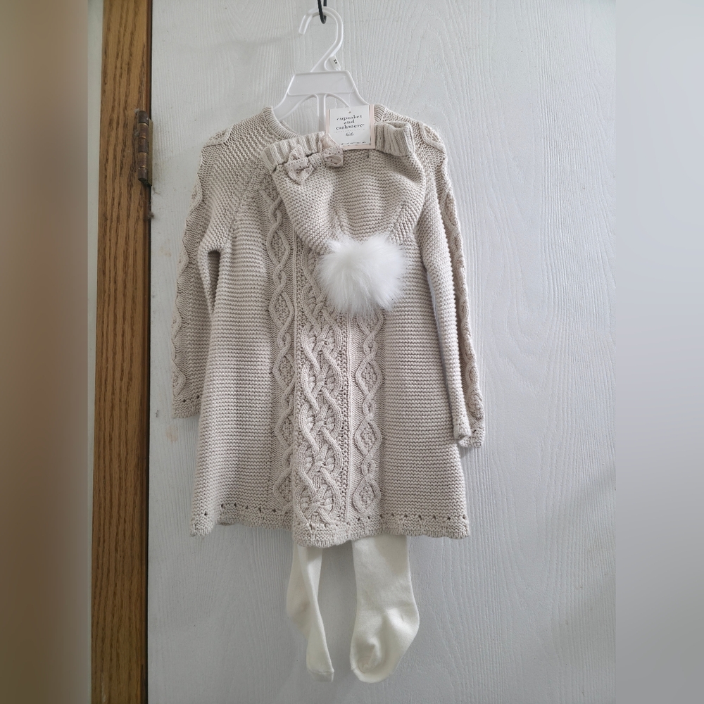 Cupcakes & Cashmere Kids Cream Knit Dress